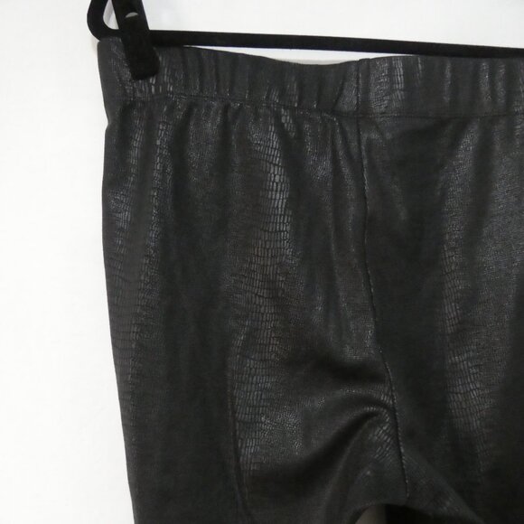 A - ADDITION ELLE | size 14-16 | Snakeskin Texture | Black High-Waist Leggings - Picture 10 of 16